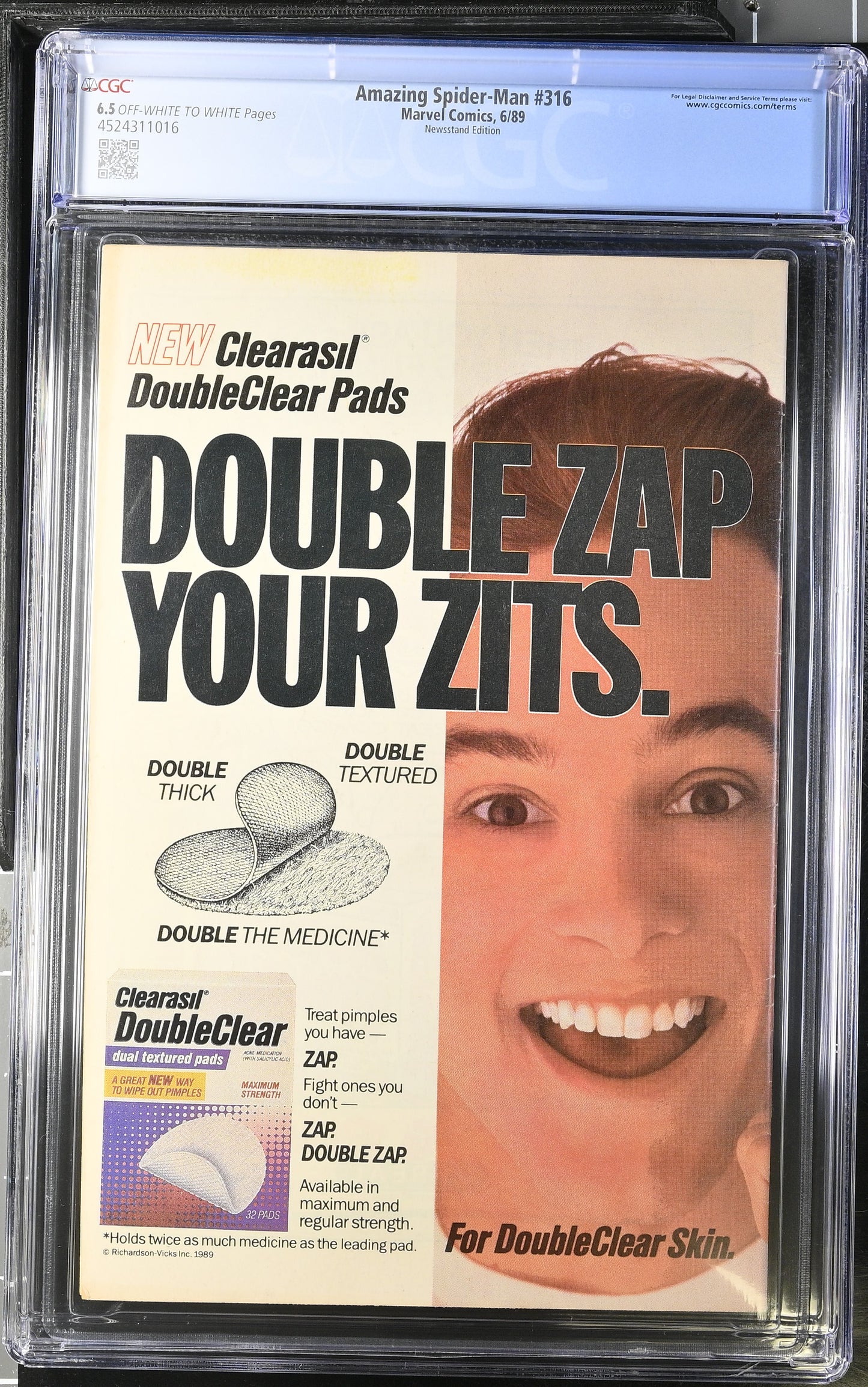 π AMAZING SPIDER-MAN #316 CGC 6.5 NEWSSTAND MARVEL TODD MCFARLANE COMIC 1989