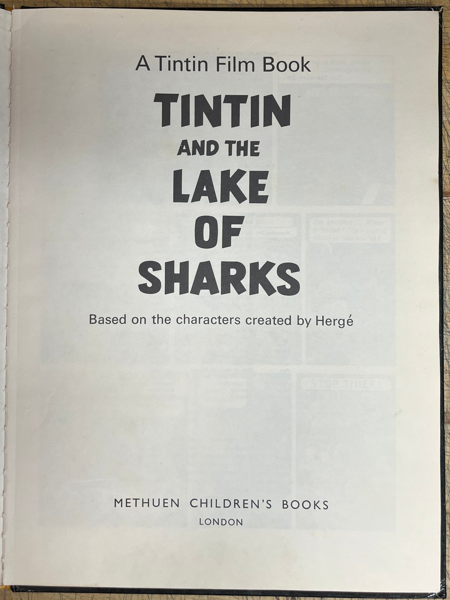 Tintin and the Lake of Sharks by Herge, Hardcover, 1974, Tintin Film Book