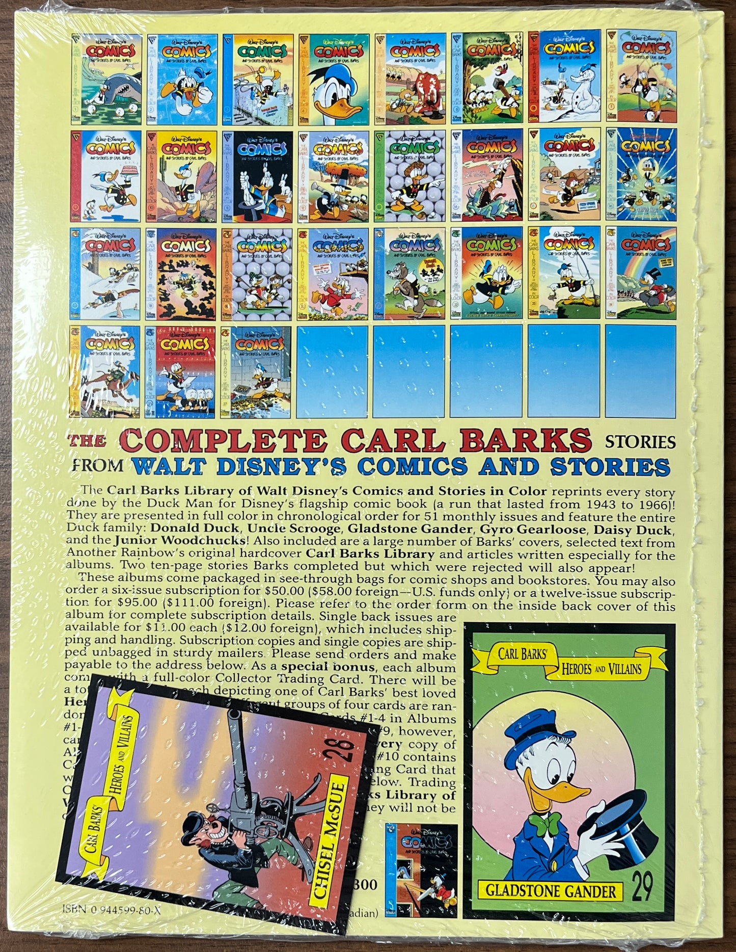 The Carl Barks Library of Walt Disney's Comics and Stories in Color #28 + Trading Card NEW