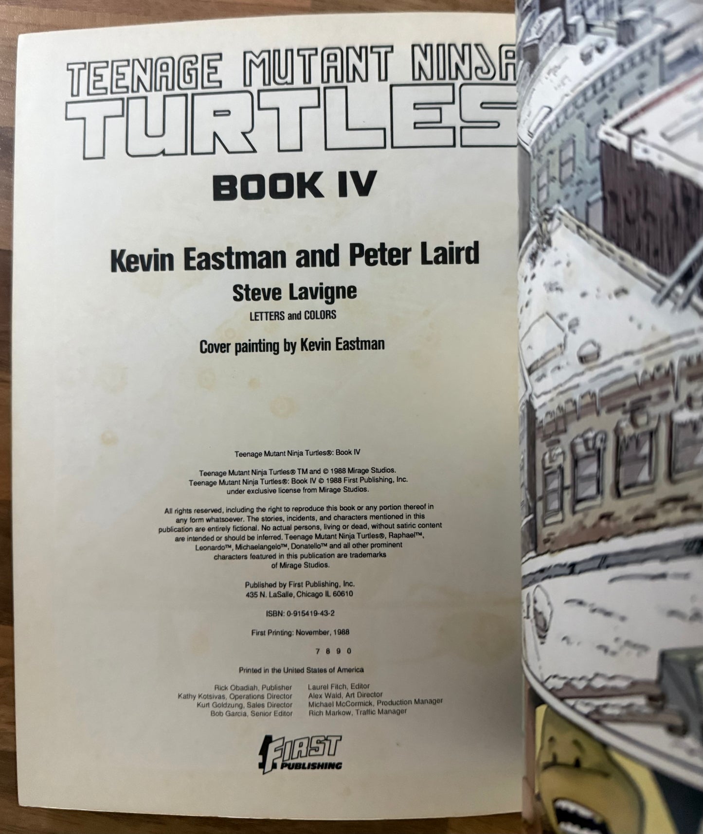 TEENAGE MUTANT NINJA TURTLES #1, 2, 3, 4 SET FIRST GRAPHIC NOVEL EASTMAN LAIRD 1988/89