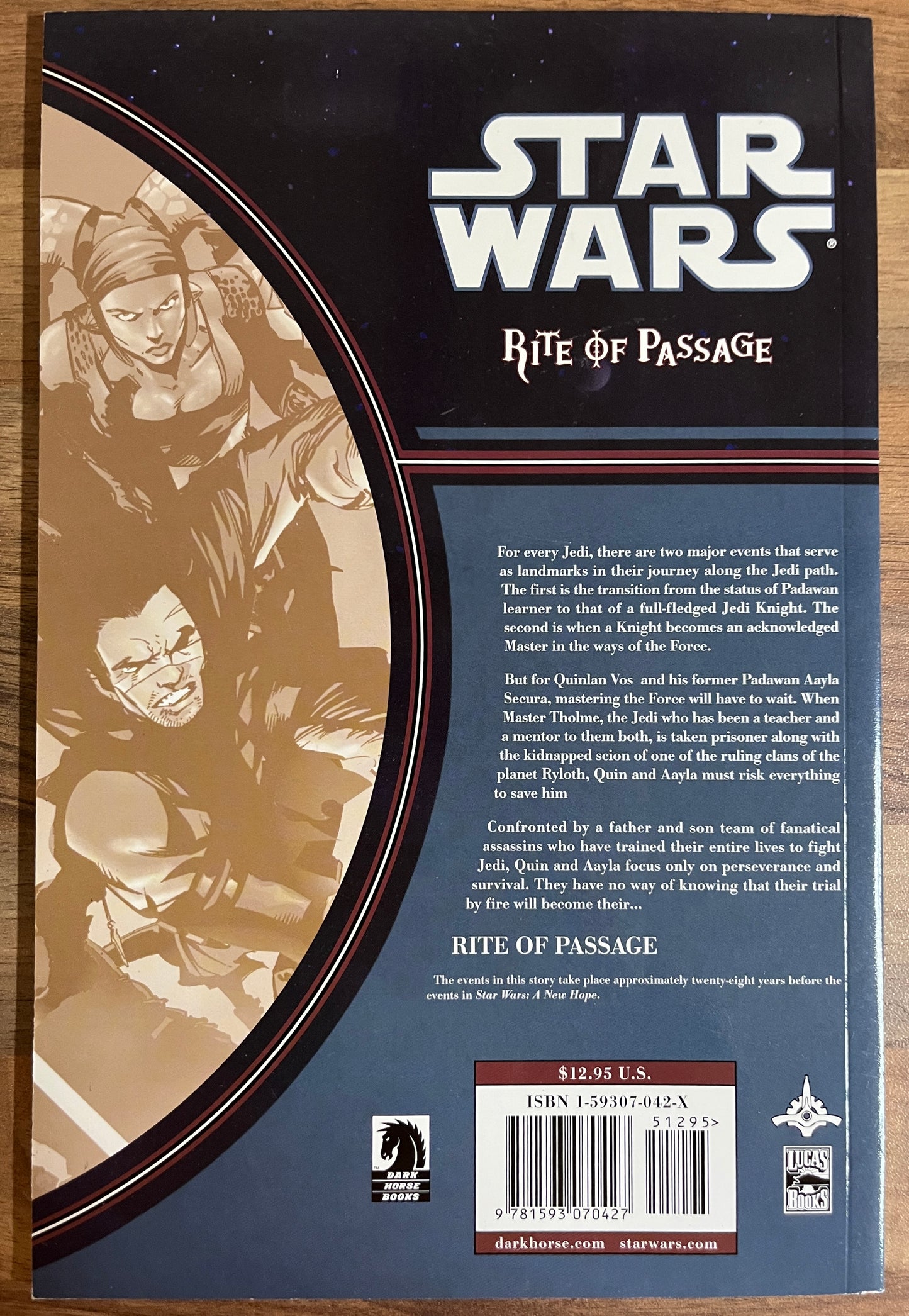 Star Wars: Rite of Passage Graphic Novel by J. Ostrander, J. Duursema, R. Kryssing 2003
