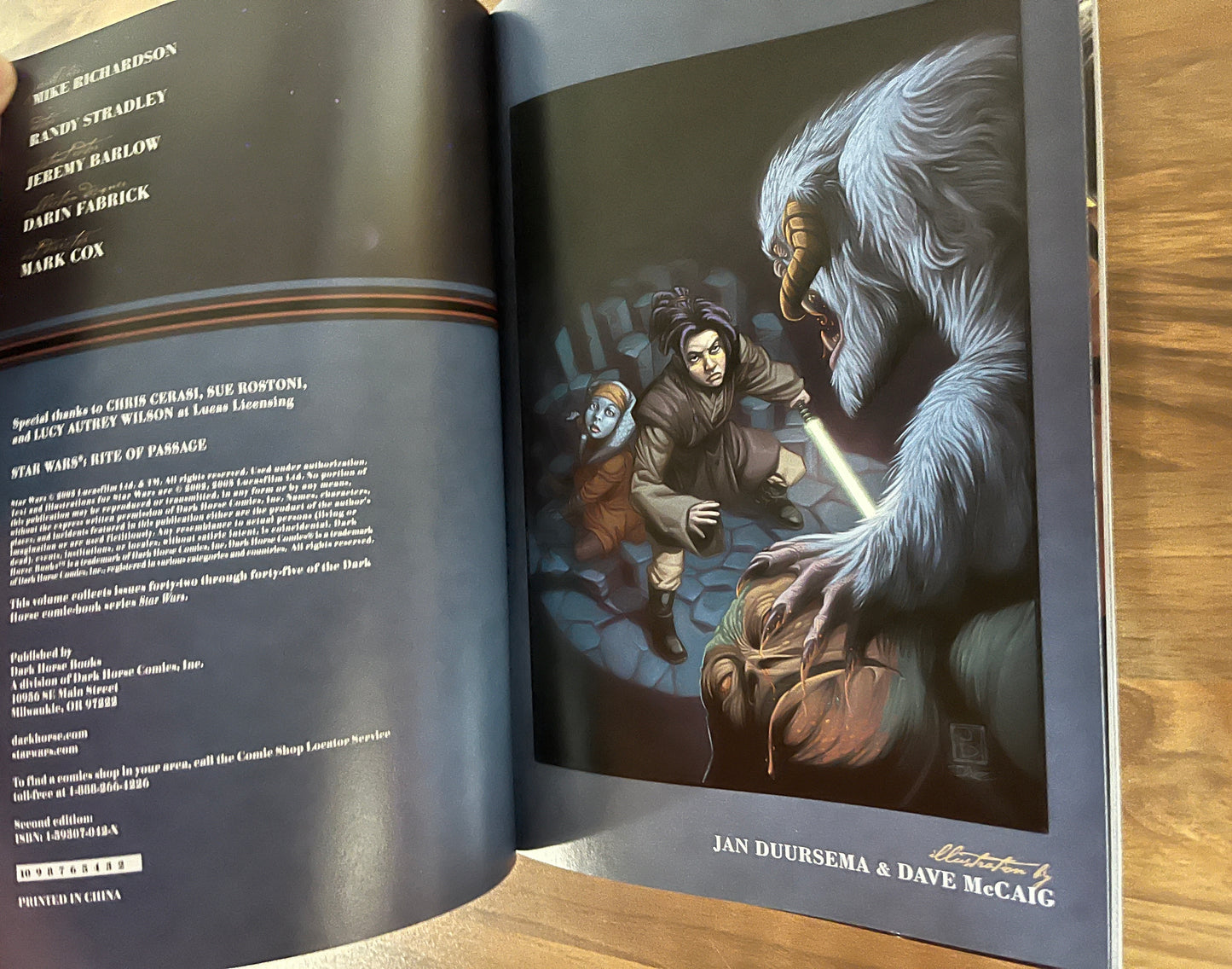 Star Wars: Rite of Passage Graphic Novel by J. Ostrander, J. Duursema, R. Kryssing 2003