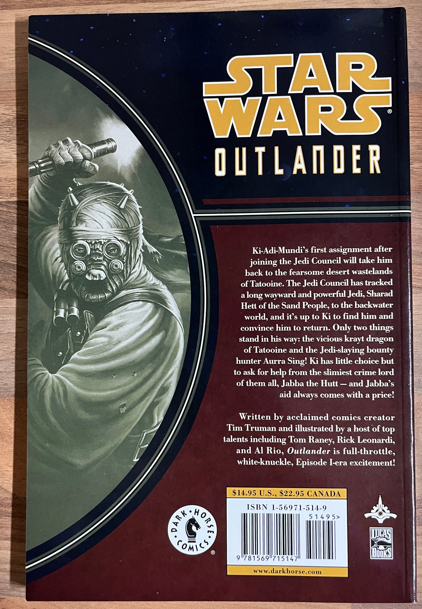 Star Wars: Outlander Graphic Novel - Tim Truman 1st Print. 2001 Dark Horse, 1st Print