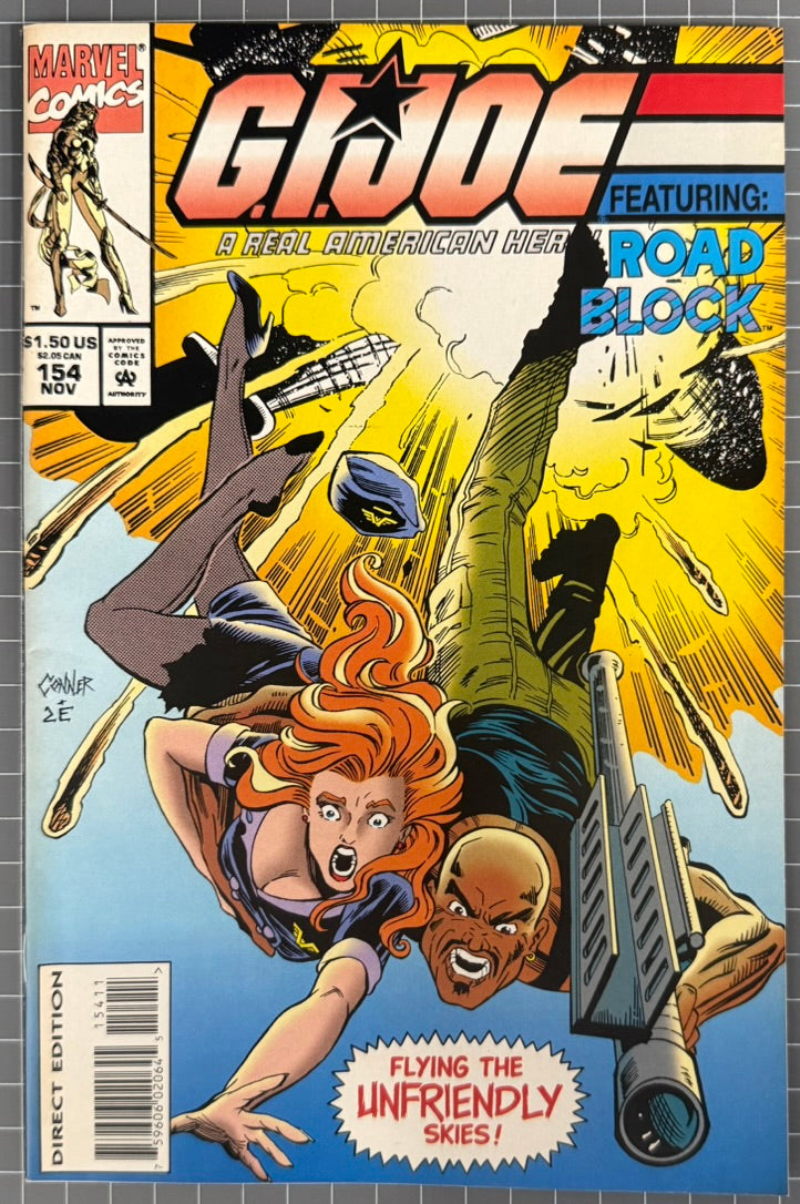 🔑 G.I. JOE: A REAL AMERICAN HERO #154 + INSERT [MARVEL COMICS] 1994 VF+
