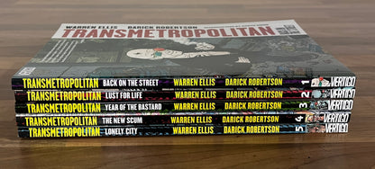 TRANSMETROPOLITAN Vols. 1 2 3 4 5 Warren Ellis Vertigo 1st Ed. 2009 TPB Vertigo