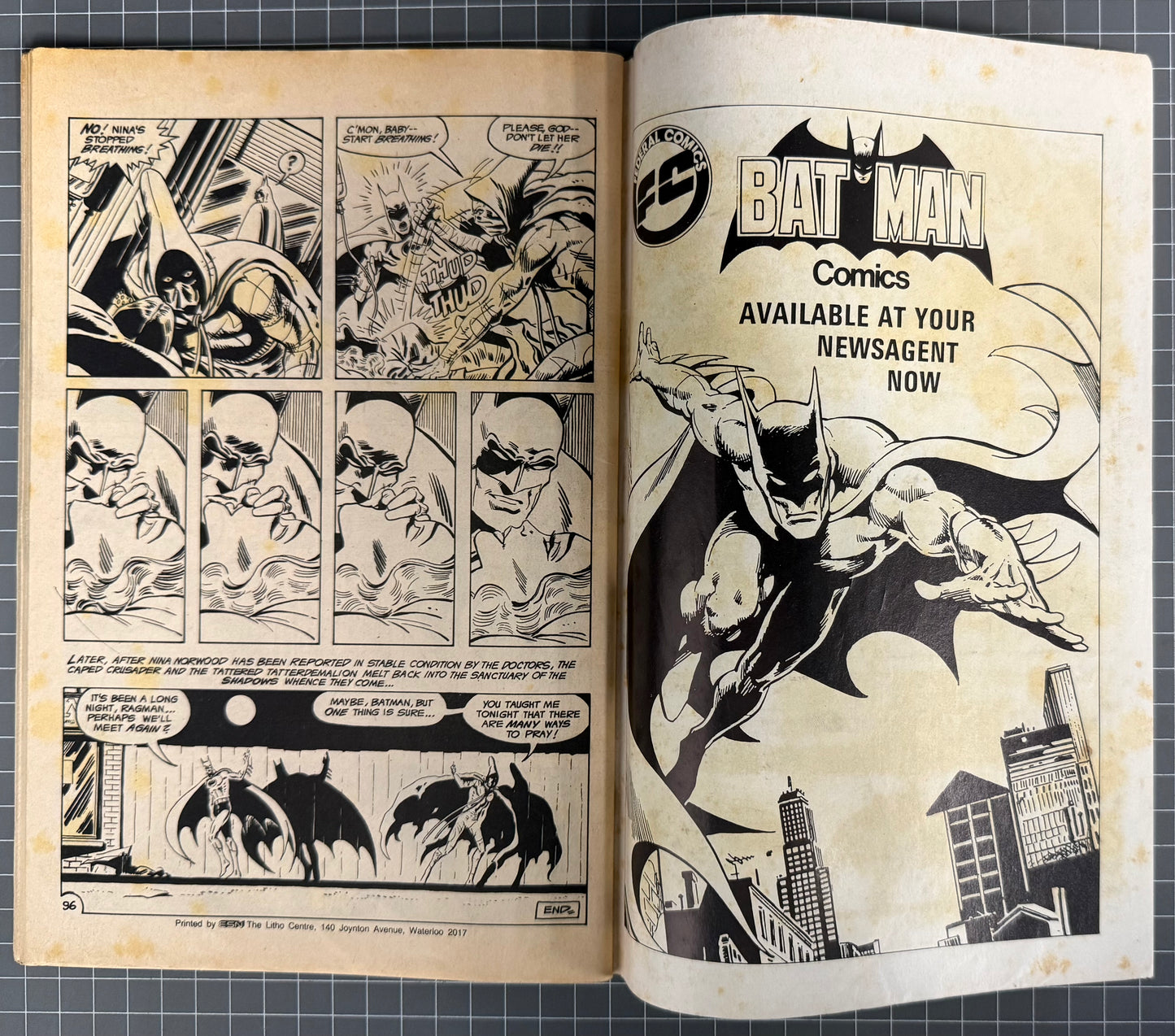 🔑 BATMAN vs. THE INCREDIBLE HULK ALBUM [ FEDERAL COMICS] AUSTRALIAN 1984