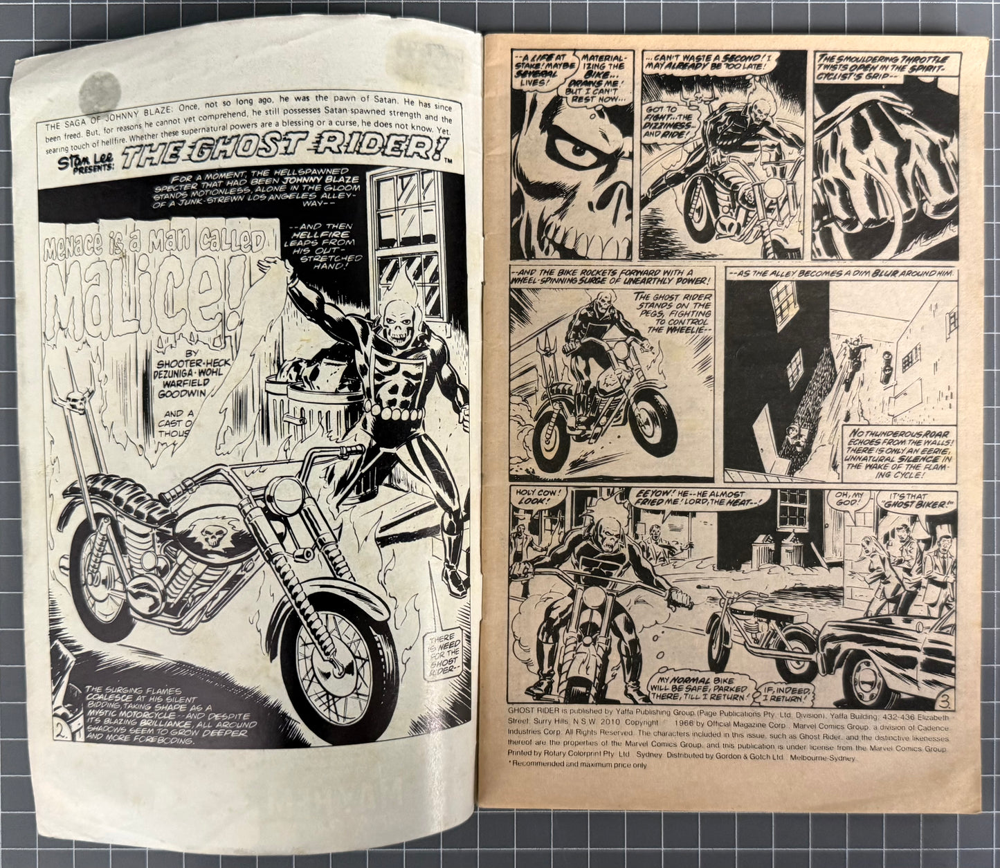 GHOST RIDER #10 [YAFFA PUBLISHING] AUSTRALIAN MARVEL DIGEST COMIC 1982