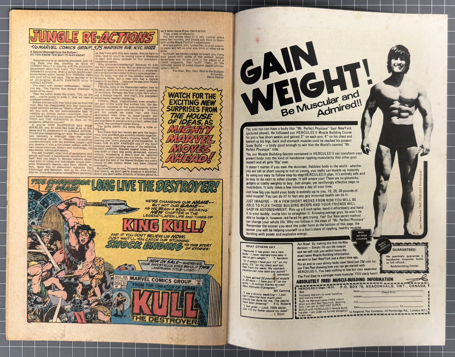 JUNGLE ACTION #7 [MARVEL COMICS] 1973 GD/VG
