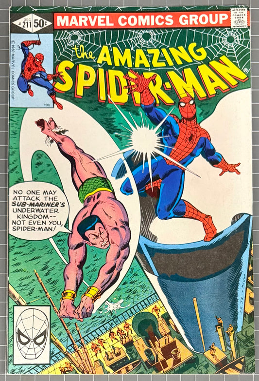 THE AMAZING SPIDER-MAN #211 [MARVEL COMICS] DIRECT 1980 FN/VF