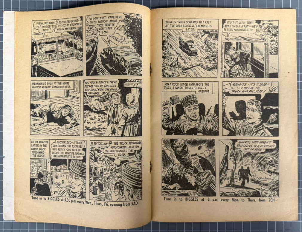 THE ADVENTURES OF BIGGLES #4 [ACTION COMICS] AUSTRALIAN *RARE* PRE-DECIMAL 1953