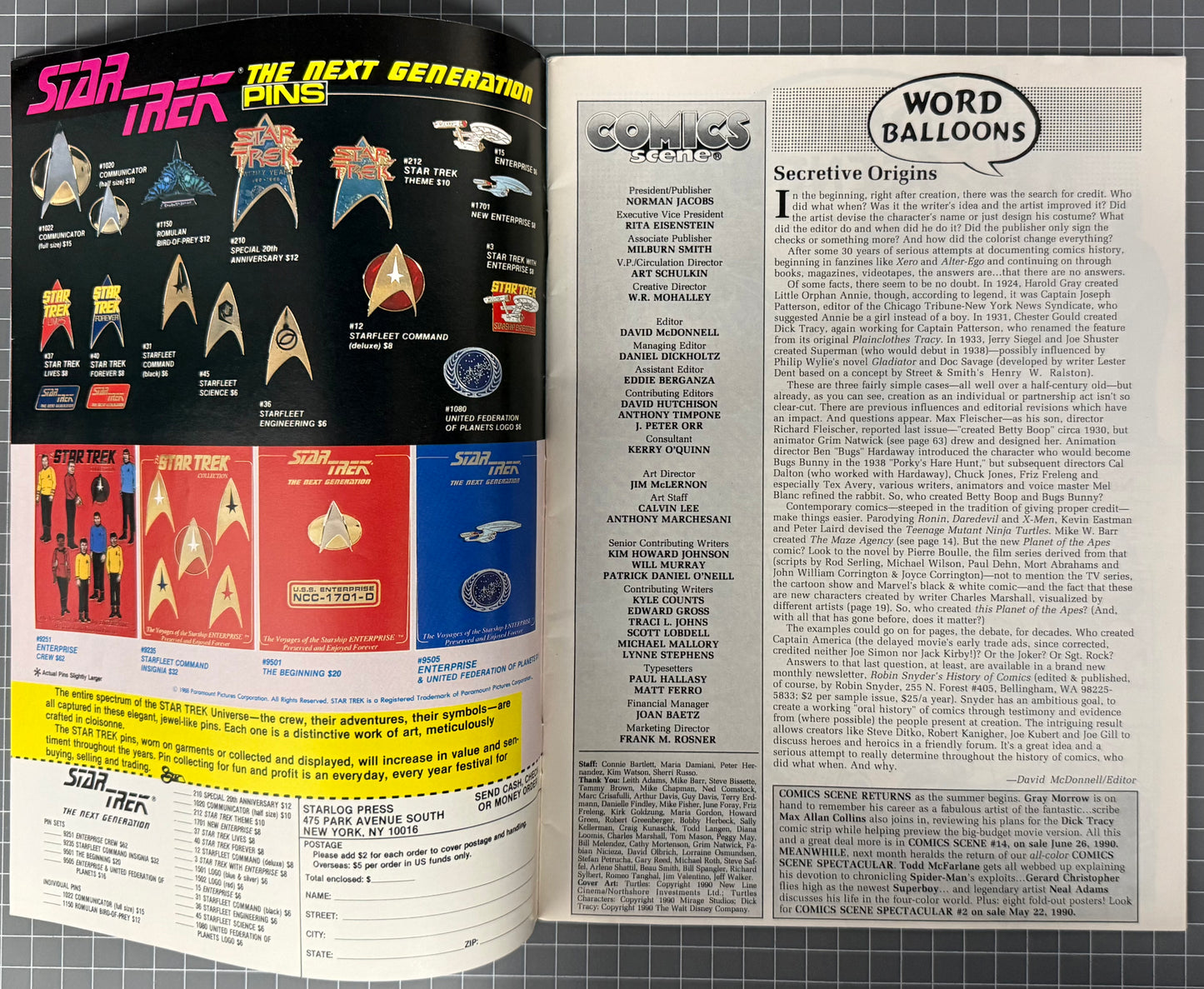 COMICS SCENE #13 [STARLOG] MAGAZINE ***TMNT*** 1989 VF-