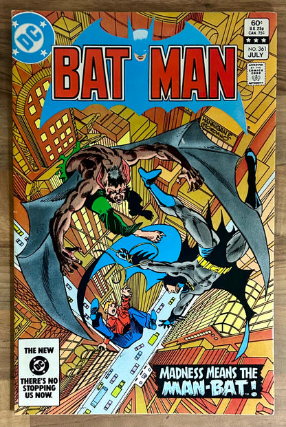 🔑 BATMAN #361 [DC COMICS] DIRECT *HARVEY BULLOCK DEBUT*  1983 VF-