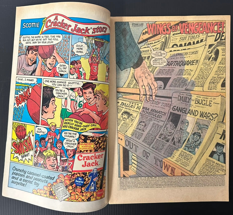 AMAZING SPIDER-MAN #240 [MARVEL COMICS] NEWSSTAND 1983 VG/FN