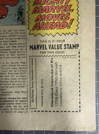 🔑 THE AMAZING SPIDER-MAN #131 [MARVEL COMICS] DIRECT 1974 GD+