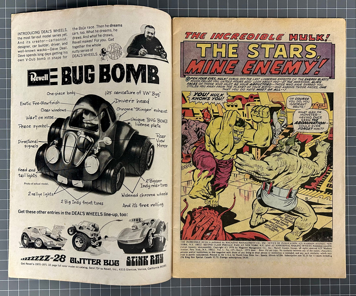 THE INCREDIBLE HULK #137 [MARVEL COMICS] DIRECT 1971