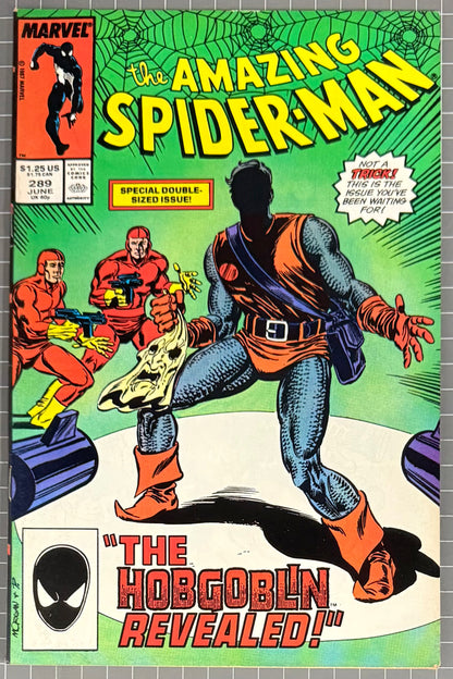 🔑 AMAZING SPIDER-MAN #289 [MARVEL COMICS] *1ST APP. 5TH HOBGOBLIN* 1987 FN/VF