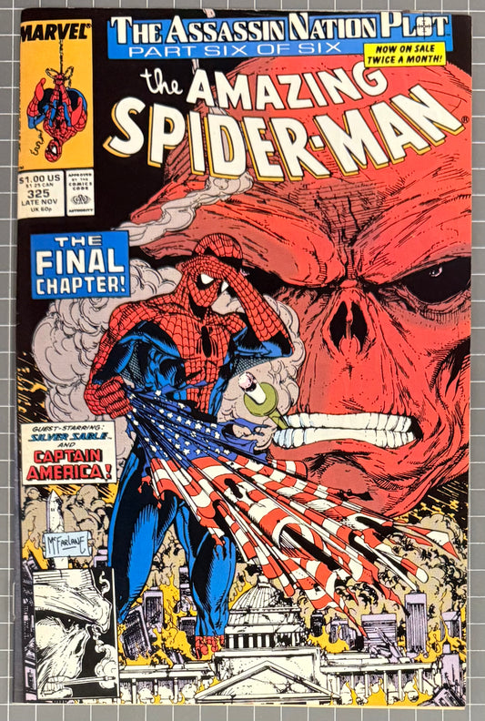 🔑 THE AMAZING SPIDER-MAN #325 [MARVEL COMICS] *TODD MCFARLANE COVER* 1989 FN/VF