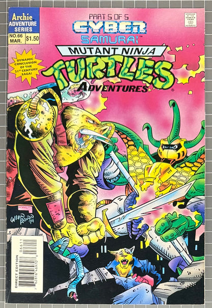 TEENAGE MUTANT NINJA TURTLES ADVENTURES #66 [ARCHIE] DIRECT COMIC 1995 FN/VF