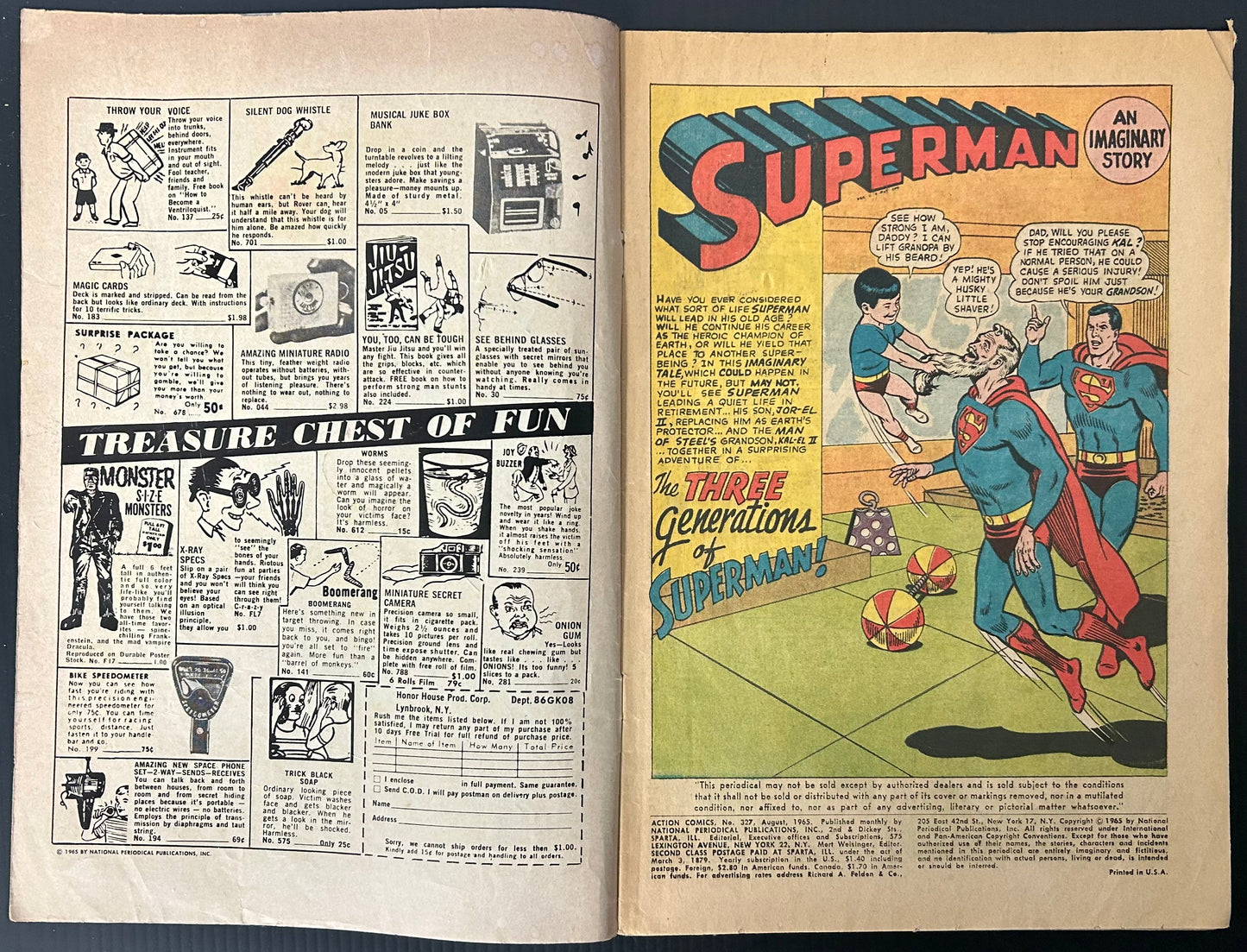 ACTION COMICS #327 [DC COMICS] DIRECT 1965 VG-