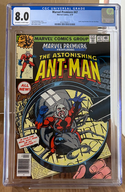 🔑 MARVEL PREMIERE #47 CGC 8.0 [MARVEL] COMIC ***1ST SCOTT LANG ANT-MAN*** 1979
