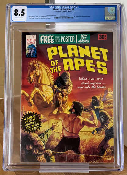 PLANET OF THE APES #2 CGC 8.5 + POSTER [NEWTON COMICS] AUSTRALIAN MARVEL 1975