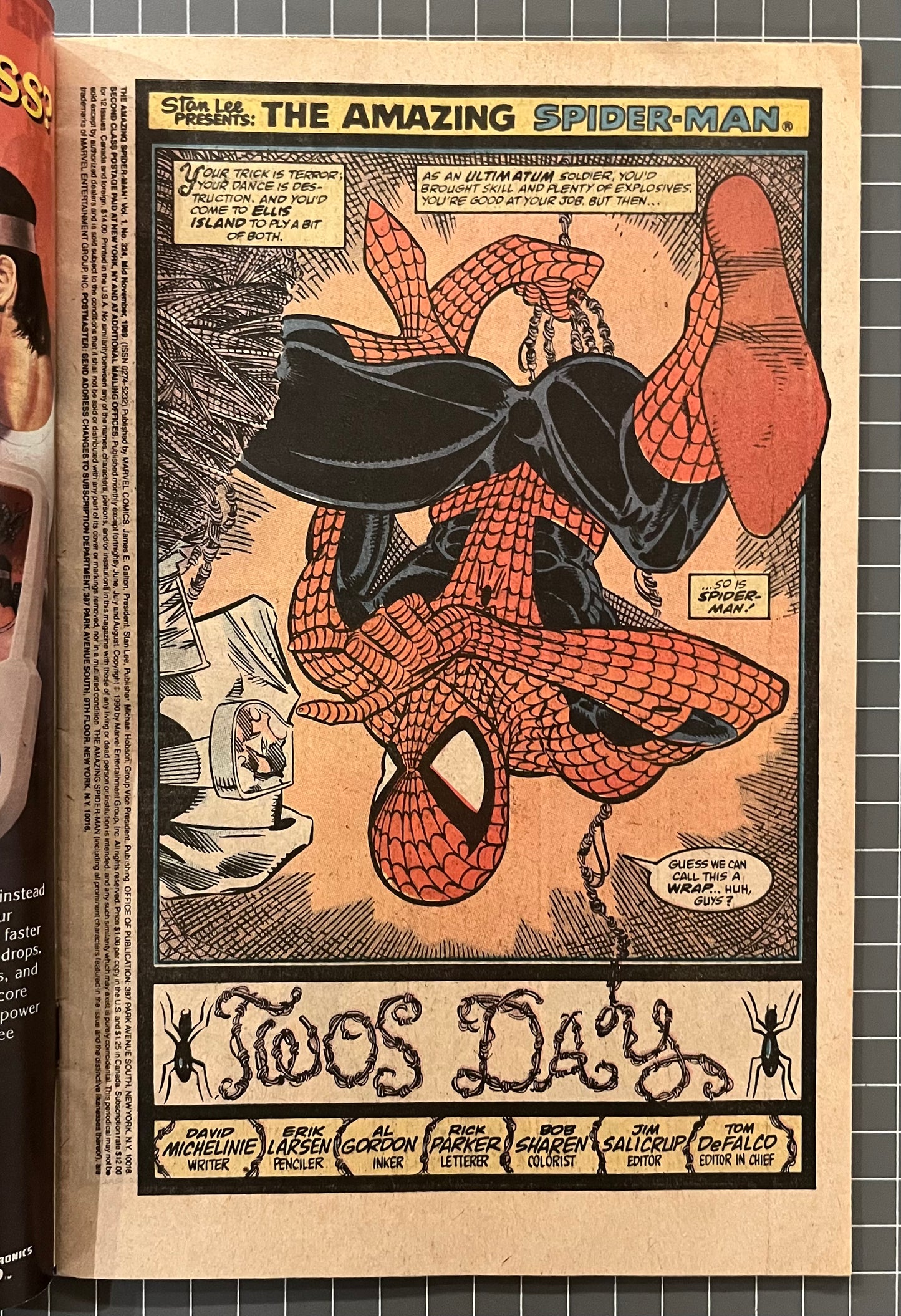 🔑 AMAZING SPIDER-MAN #324 [MARVEL COMICS] *TODD MCFARLANE COVER* 1989 VG+