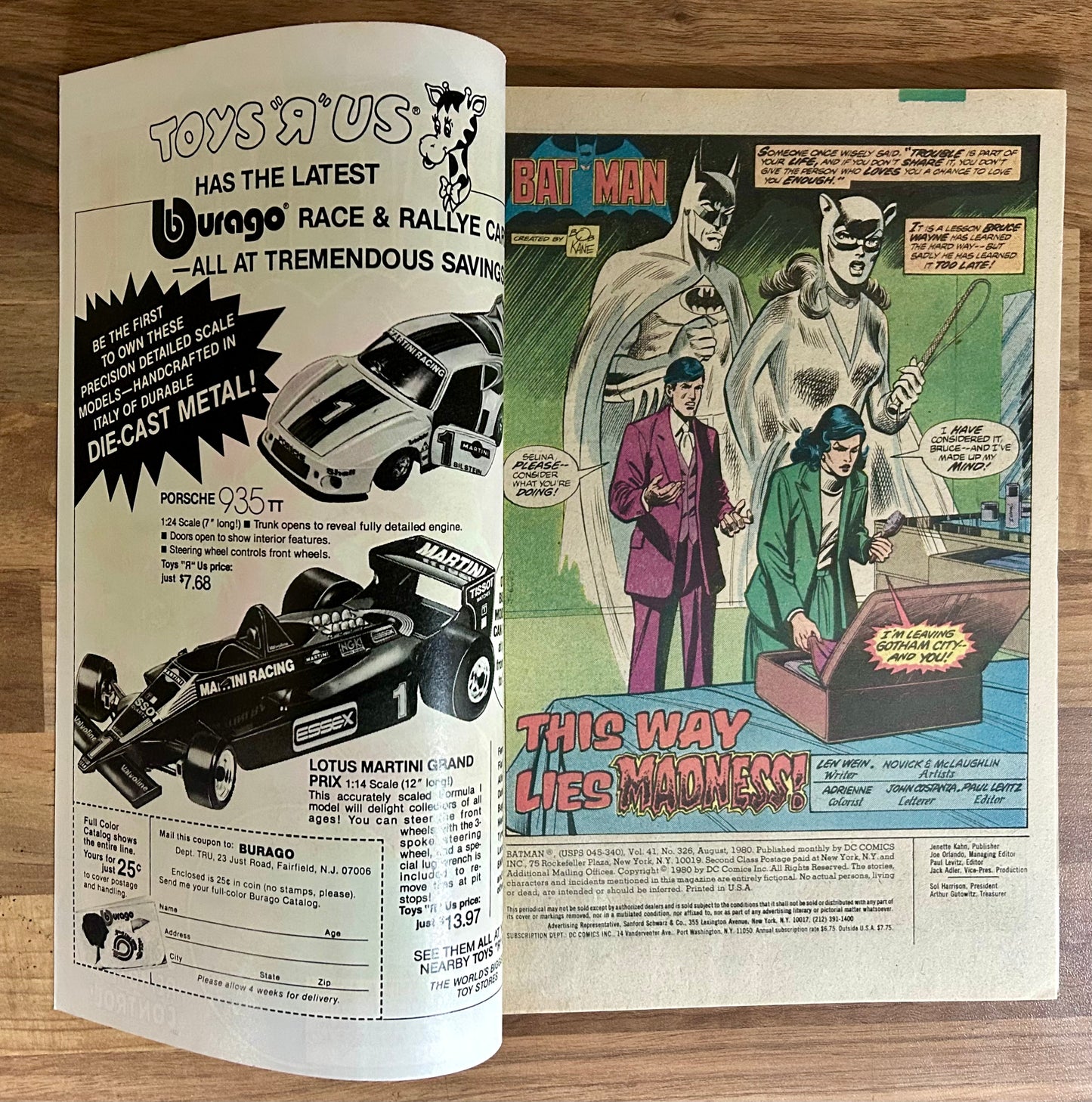 BATMAN #326 [DC COMICS] NEWSSTAND 1980 FN/VF