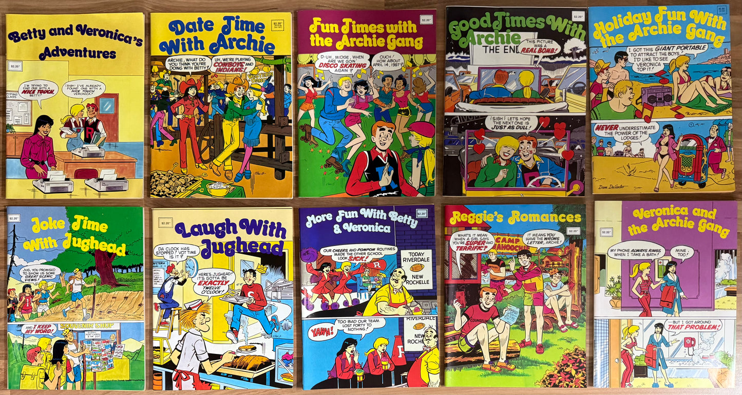 10 x ARCHIE (MAGAZINE SIZE) AUSTRALIAN YAFFA PUBLISHING COMICS 1980's