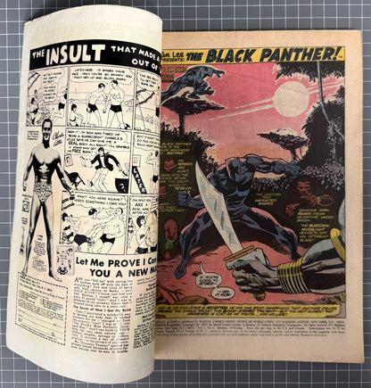 🔑 JUNGLE ACTION #8 [MARVEL COMICS] *ORIGIN BLACK PANTHER* 1974 GD