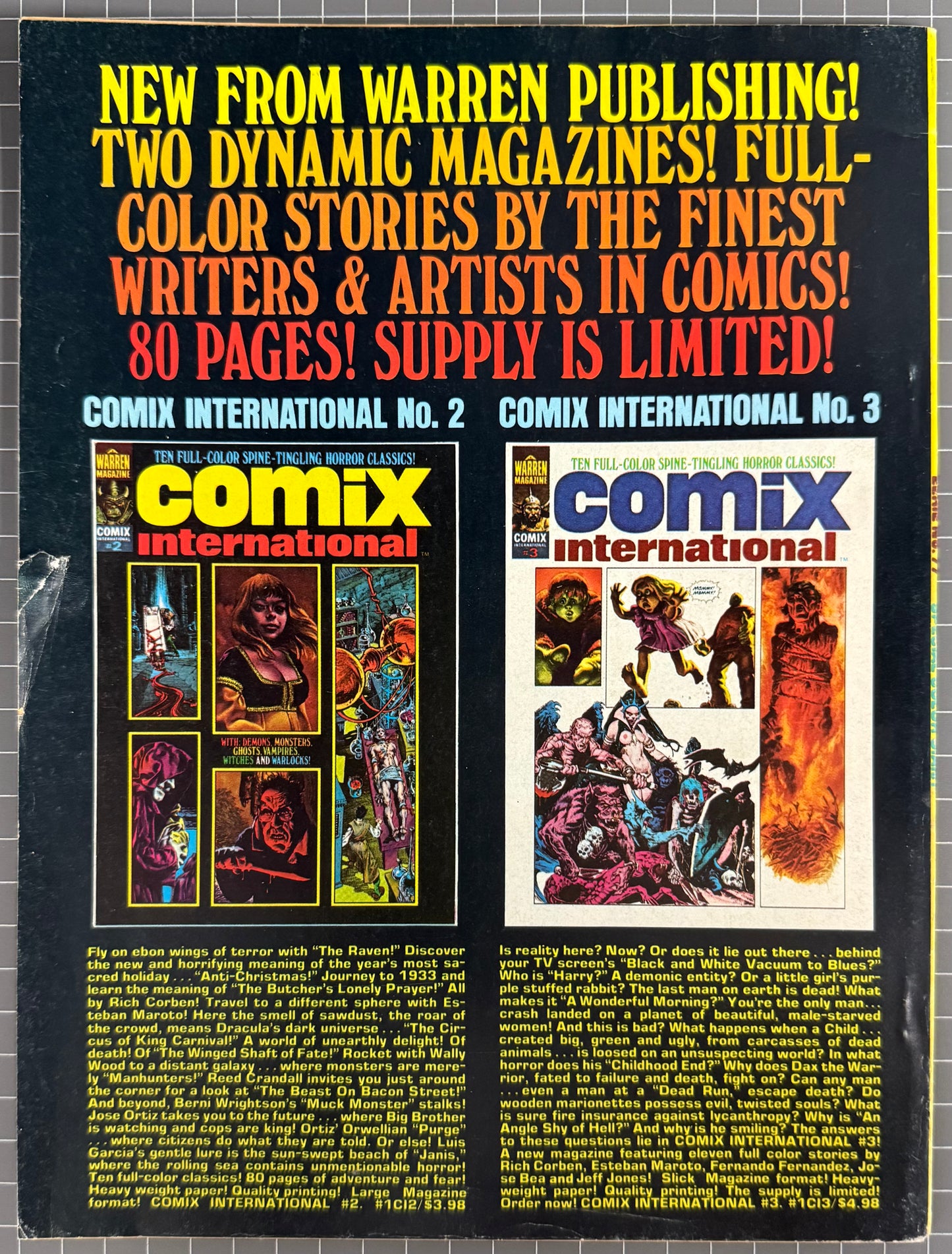 EERIE #77 [WARREN MAGAZINE] RICHARD CORBEN HORROR COMIC 1976 FN-