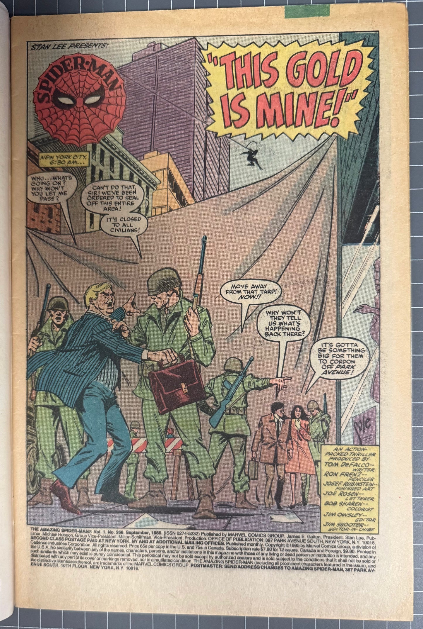 THE AMAZING SPIDER-MAN #268 [MARVEL COMICS] DIRECT 1985 VG/FN