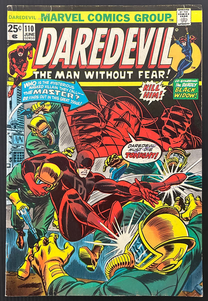 DAREDEVIL #110 [MARVEL COMICS] DIRECT 1974 VG/FN