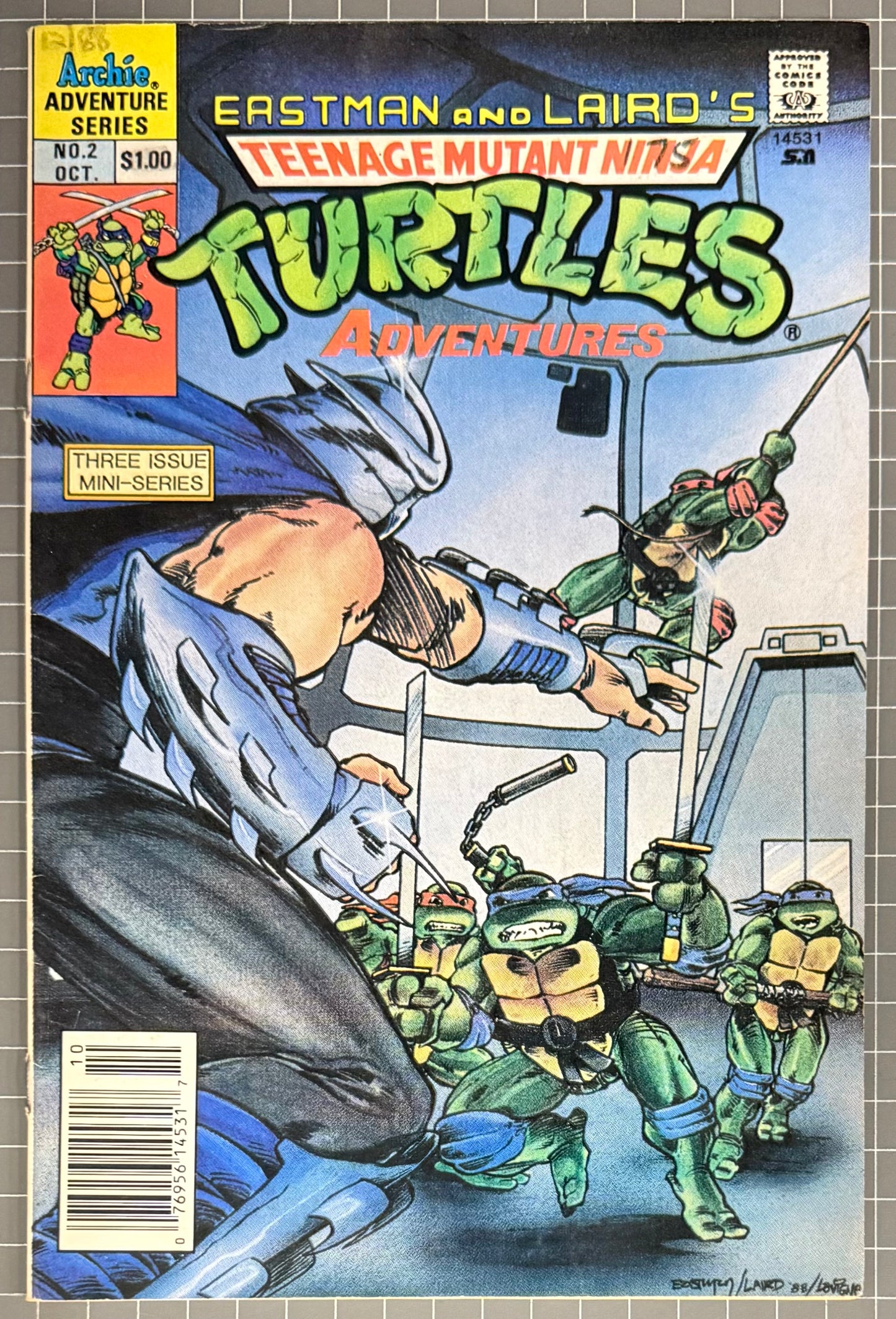 🔑 TEENAGE MUTANT NINJA TURTLES ADVENTURES #2 [ARCHIE] NEWSSTAND COMIC 1988 FN+