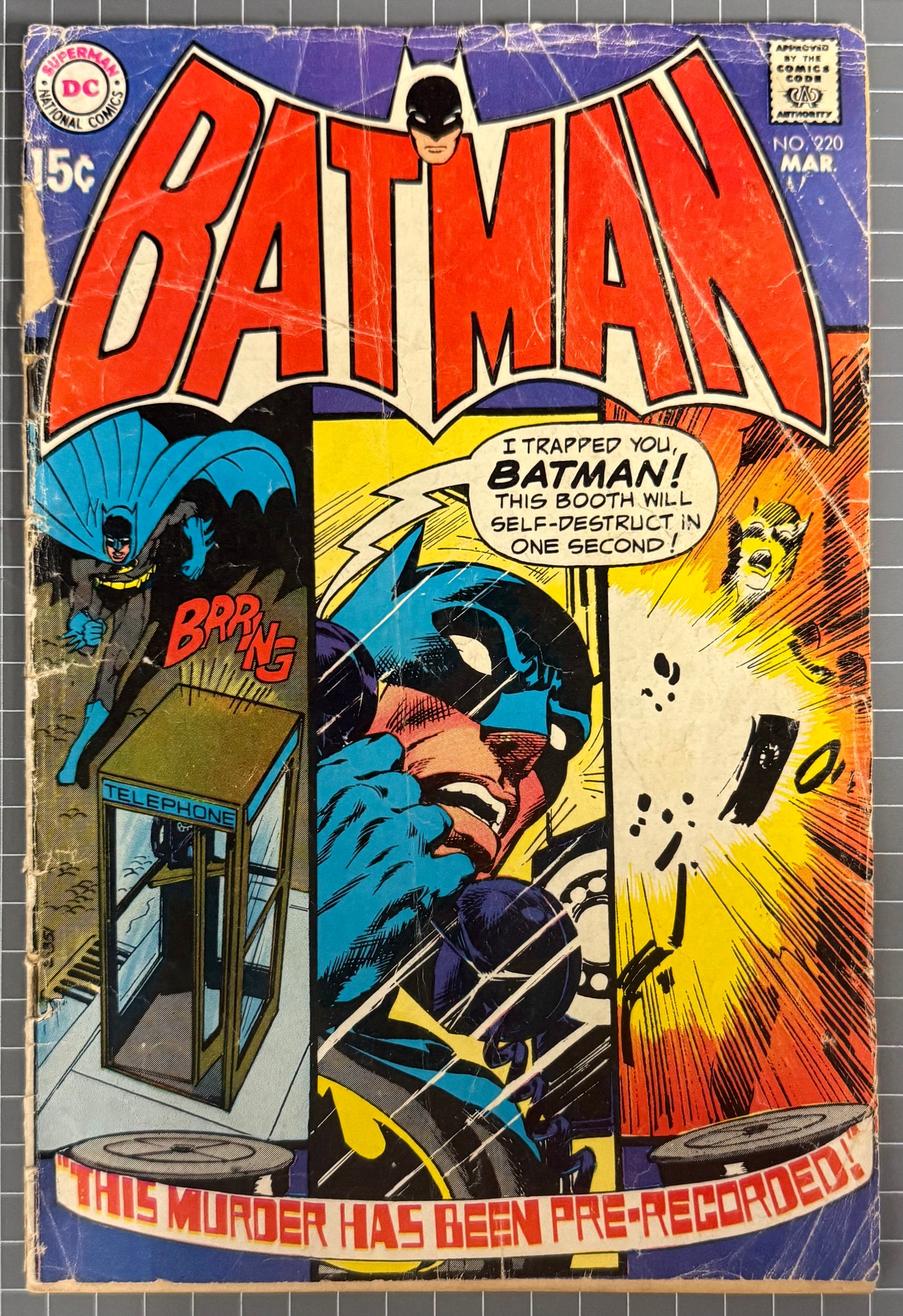 BATMAN #220 [DC COMICS] ***NEAL ADAMS COVER*** 1970 GD-