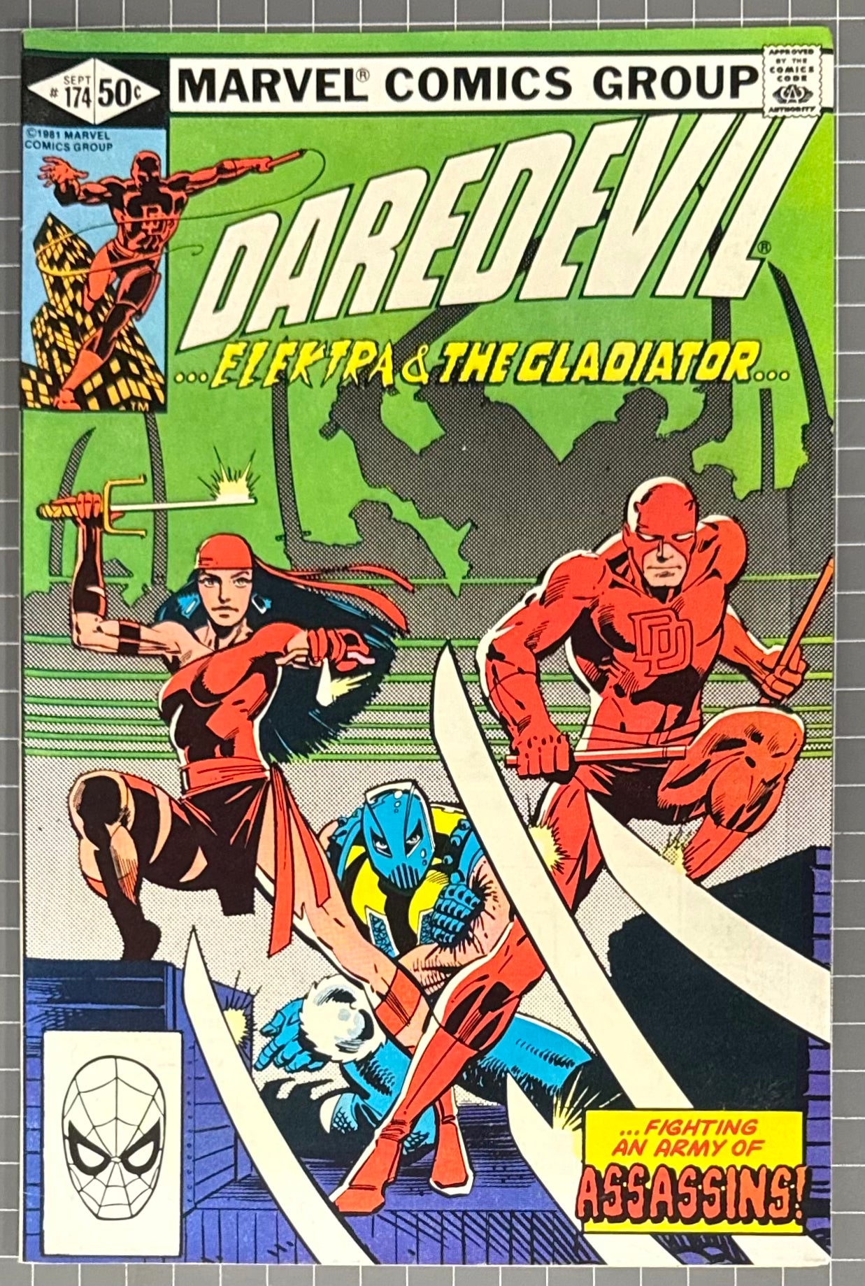 🔑 DAREDEVIL #174 [MARVEL COMICS] DIRECT 1981 VF/NM