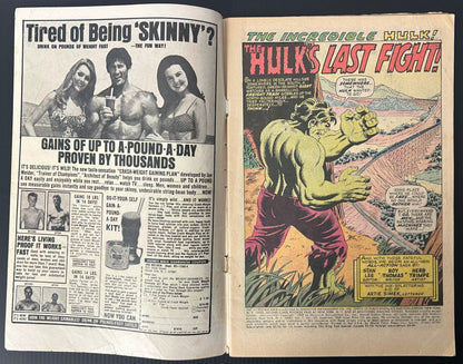 🔑 THE INCREDIBLE HULK #122 [MARVEL COMICS] *HULK VS FANTASTIC FOUR* 1969 GD/VG