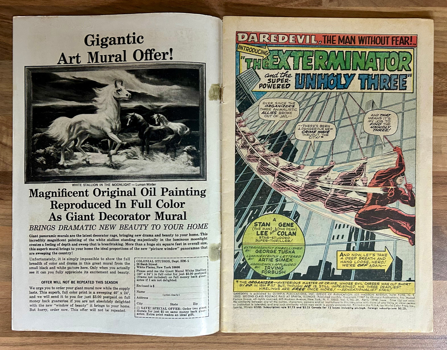 DAREDEVIL #39 [MARVEL COMICS] DIRECT 1968 VG