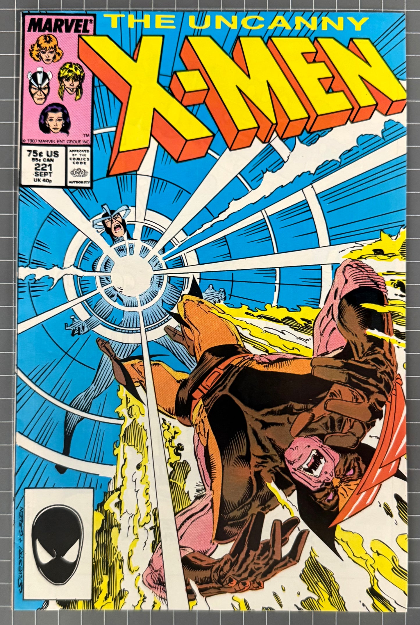 🔑 THE UNCANNY X-MEN #221 (MARVEL) DIRECT COMIC ***1ST MR SINISTER*** 1987 VF-
