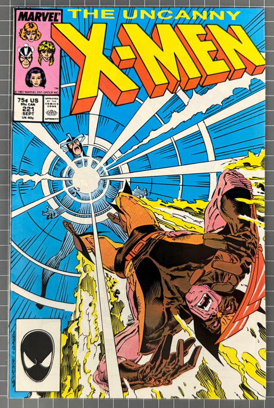 🔑 THE UNCANNY X-MEN #221 (MARVEL) DIRECT COMIC ***1ST MR SINISTER*** 1987 VF-