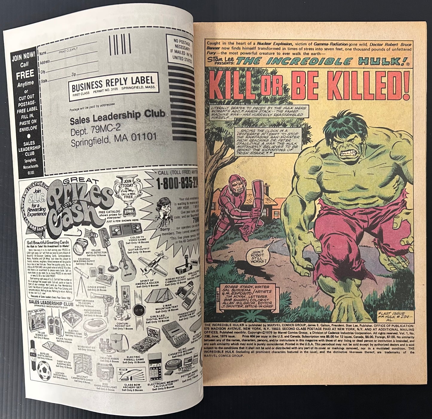 THE INCREDIBLE HULK #236 [MARVEL COMICS] NEWSSTAND 1979 VF+