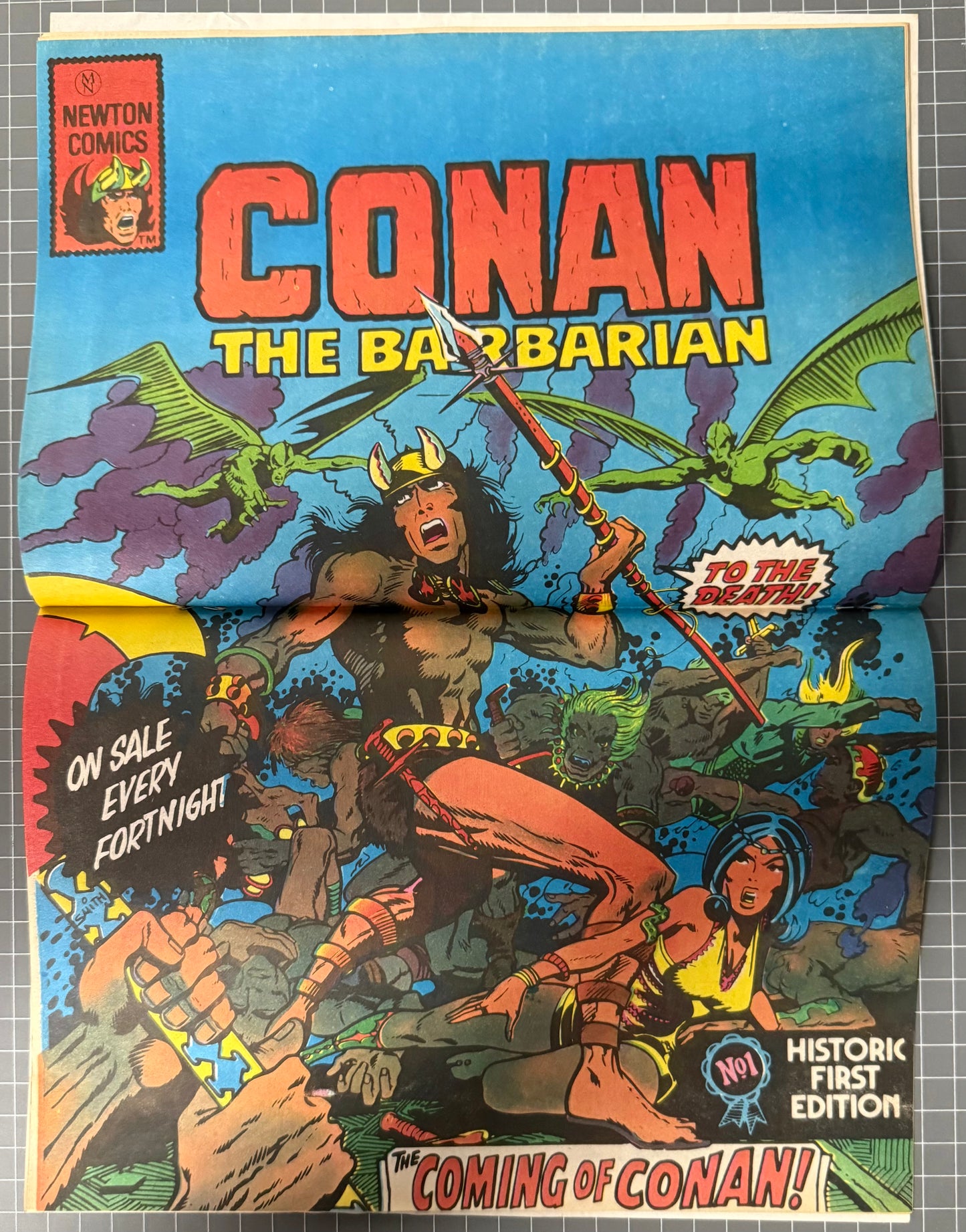 🔑 CONAN THE BARBARIAN #6 + POSTER [NEWTON COMICS] AUSTRALIAN COMIC 1975