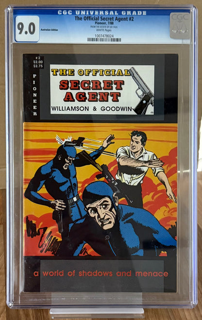 OFFICIAL SECRET AGENT #2 [PIONEER] CGC 9.0 *FROM THE ESTATE OF LEE FALK* 1988