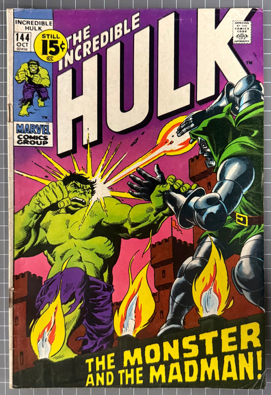 THE INCREDIBLE HULK #144 [MARVEL COMICS] DIRECT 1971 VG-