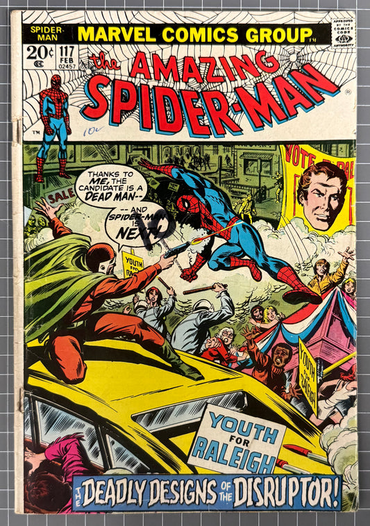 THE AMAZING SPIDER-MAN #117 [MARVEL COMICS] DIRECT 1973 VG-