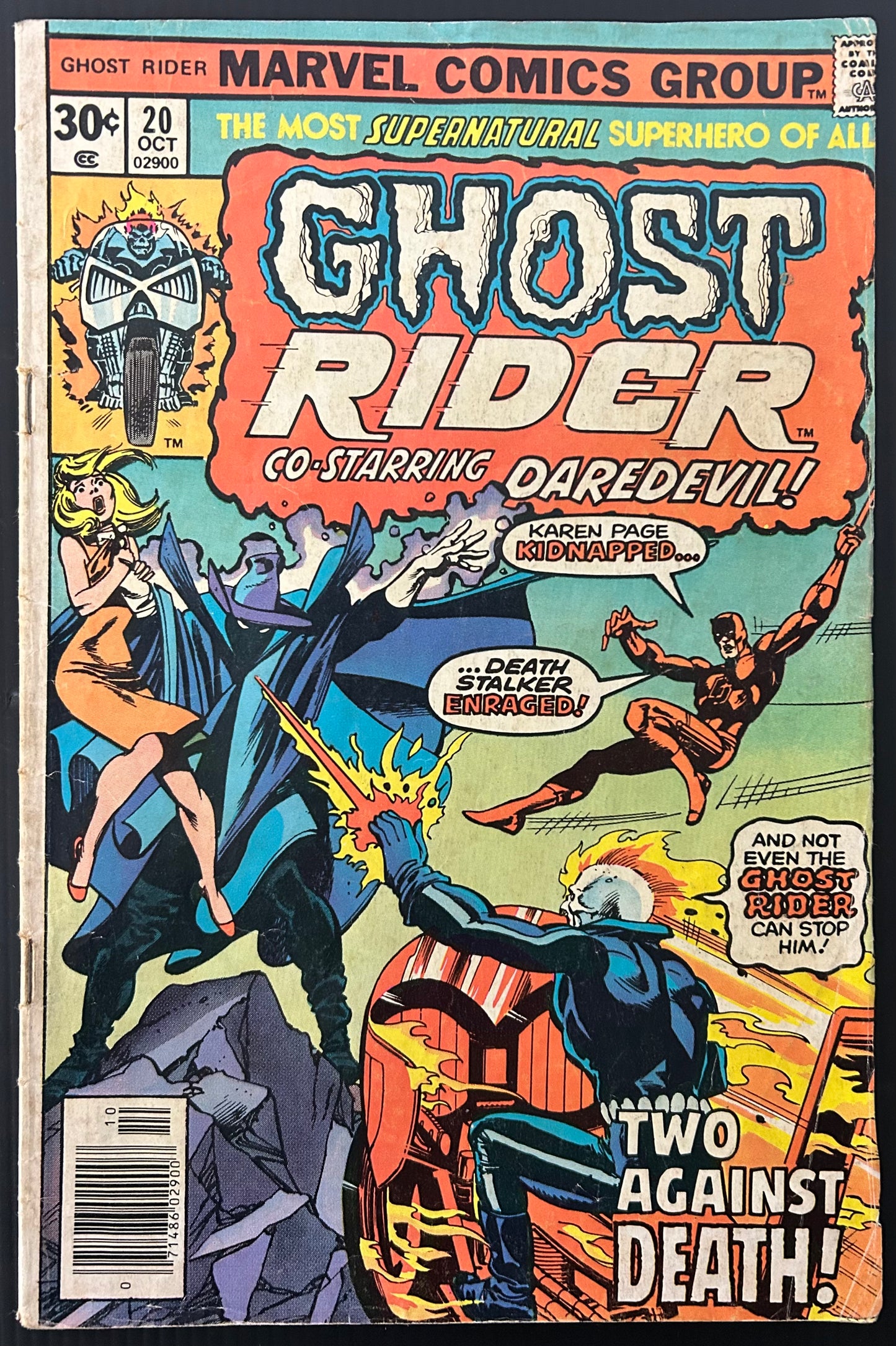 GHOST RIDER #20 [MARVEL COMICS] NEWSSTAND 1976 GD/VG