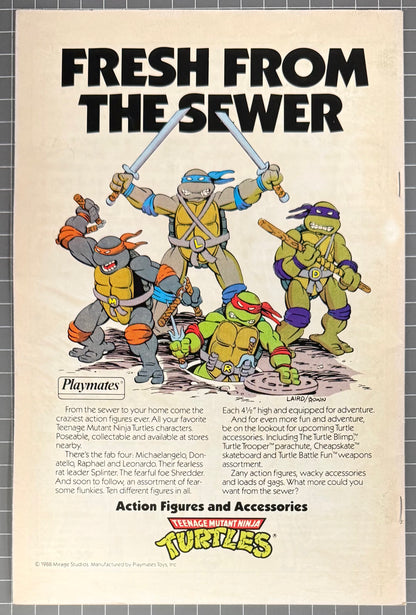 🔑 TEENAGE MUTANT NINJA TURTLES ADVENTURES #1 [ARCHIE] DIRECT COMIC 1989 FN/VF