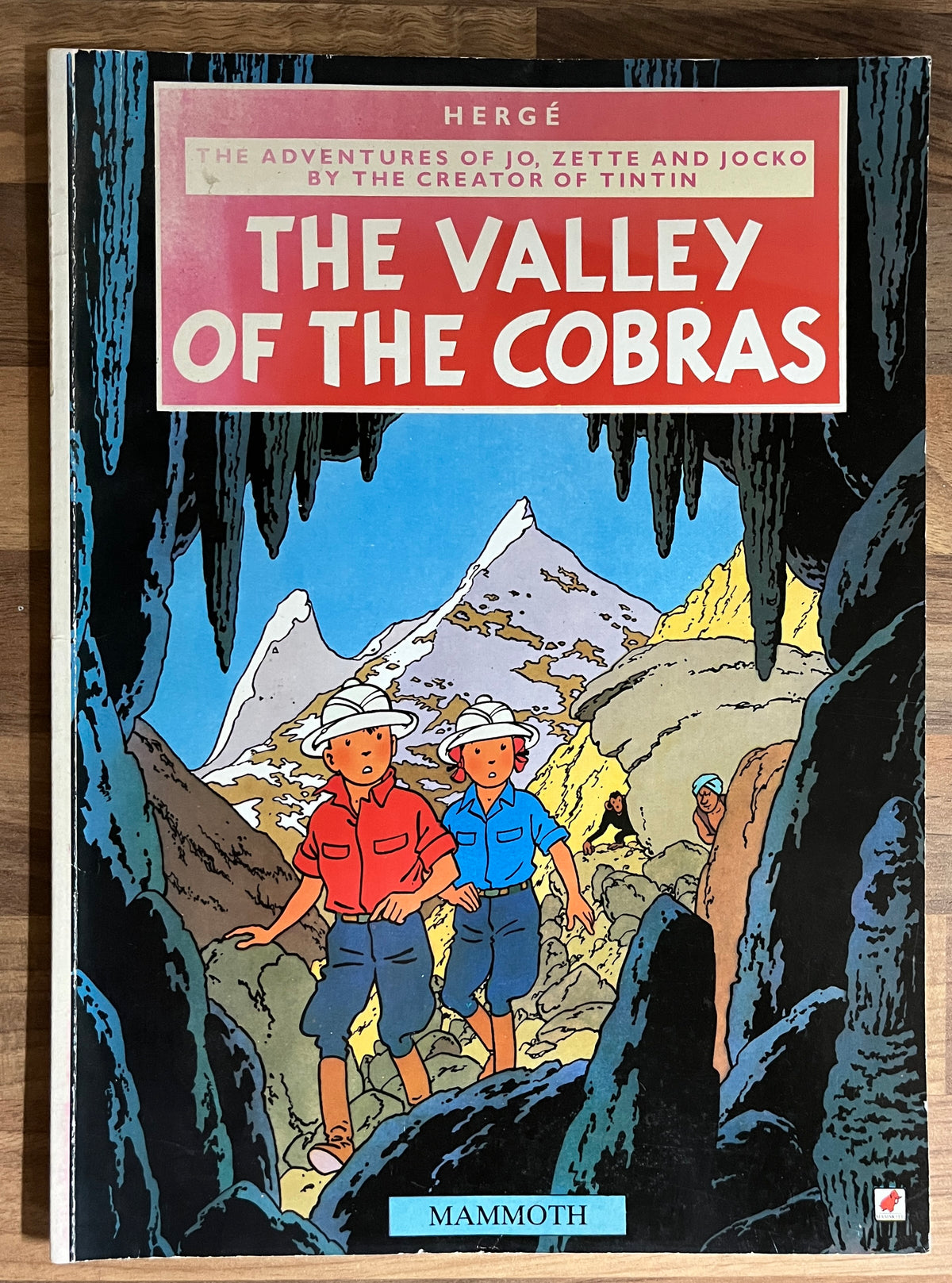 The Adventures of Jo, Zette and Jocko: The Valley of the Cobras by Herge, Mammoth, 1989