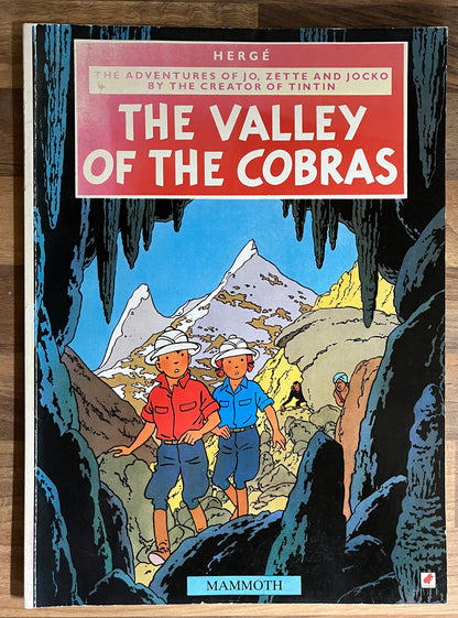 The Adventures of Jo, Zette and Jocko: The Valley of the Cobras by Herge, Mammoth, 1989