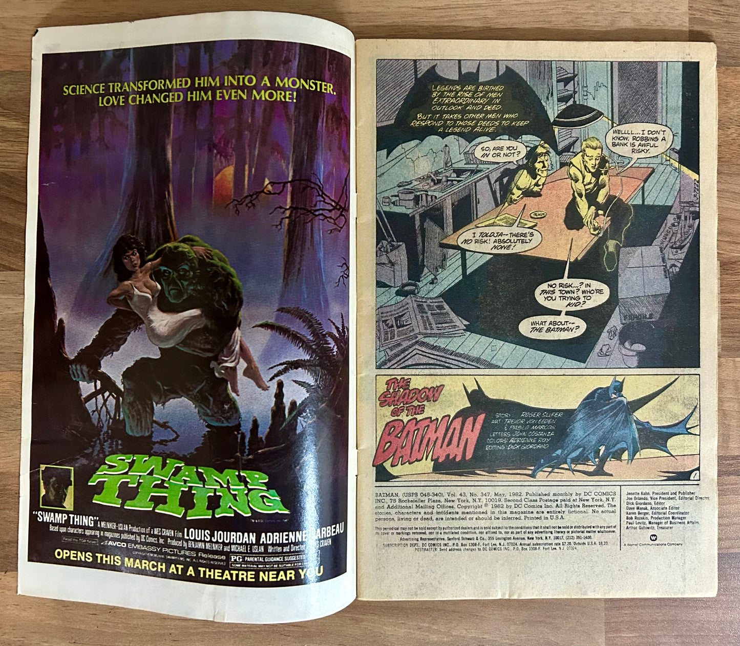 BATMAN #347 [DC COMICS] DIRECT 1982 GD+