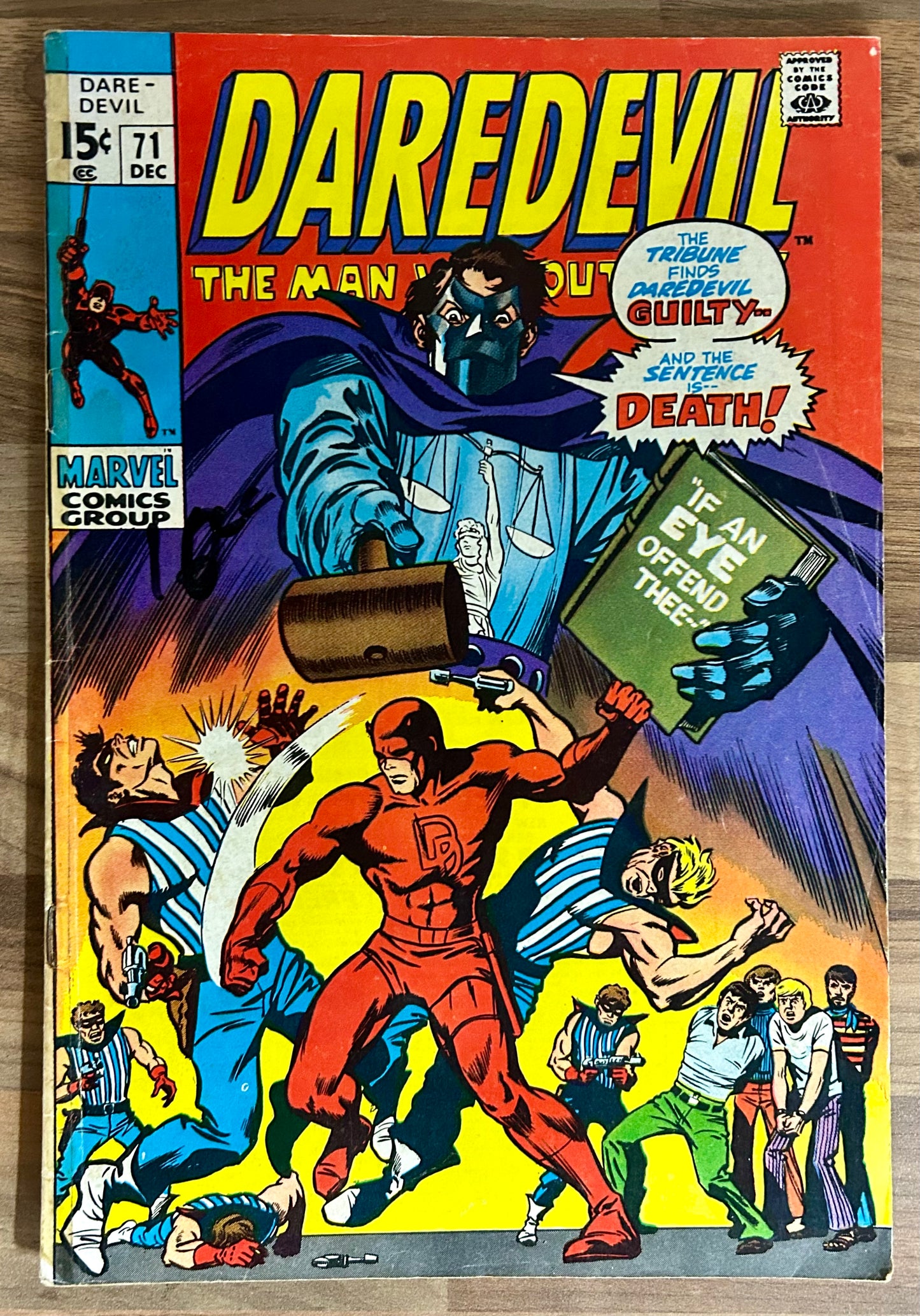 DAREDEVIL #71 [MARVEL COMICS] DIRECT 1970 VG